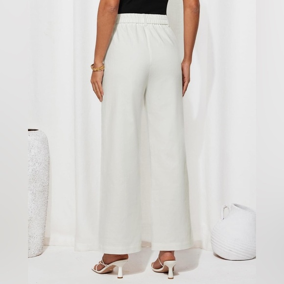 Elegant White Women's Pants (055) - Picture 3 of 4
